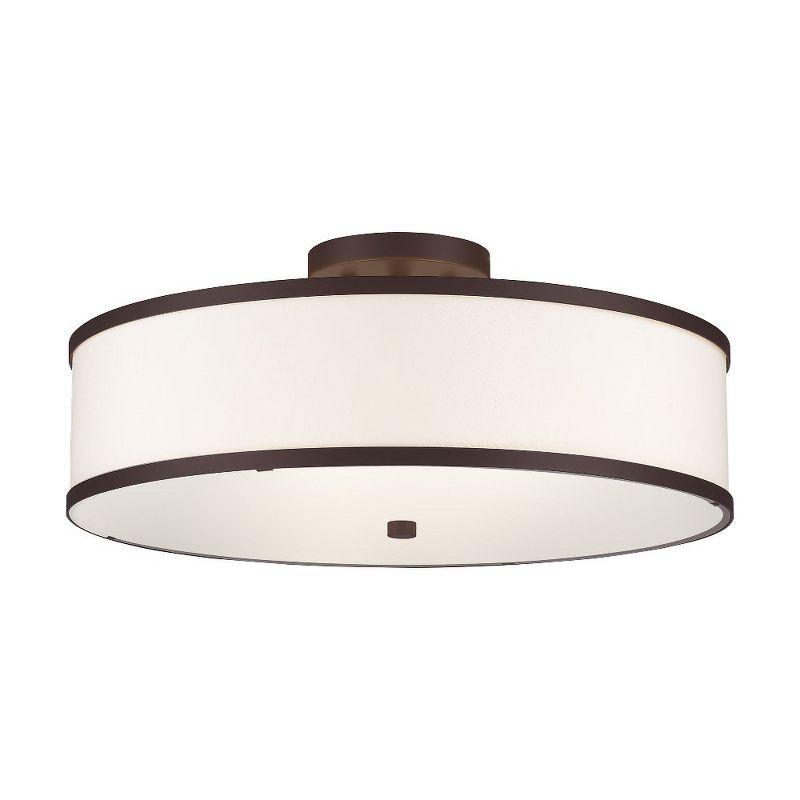 Livex Lighting Park Ridge 3 - Light Semi-Flush Mount in  Bronze