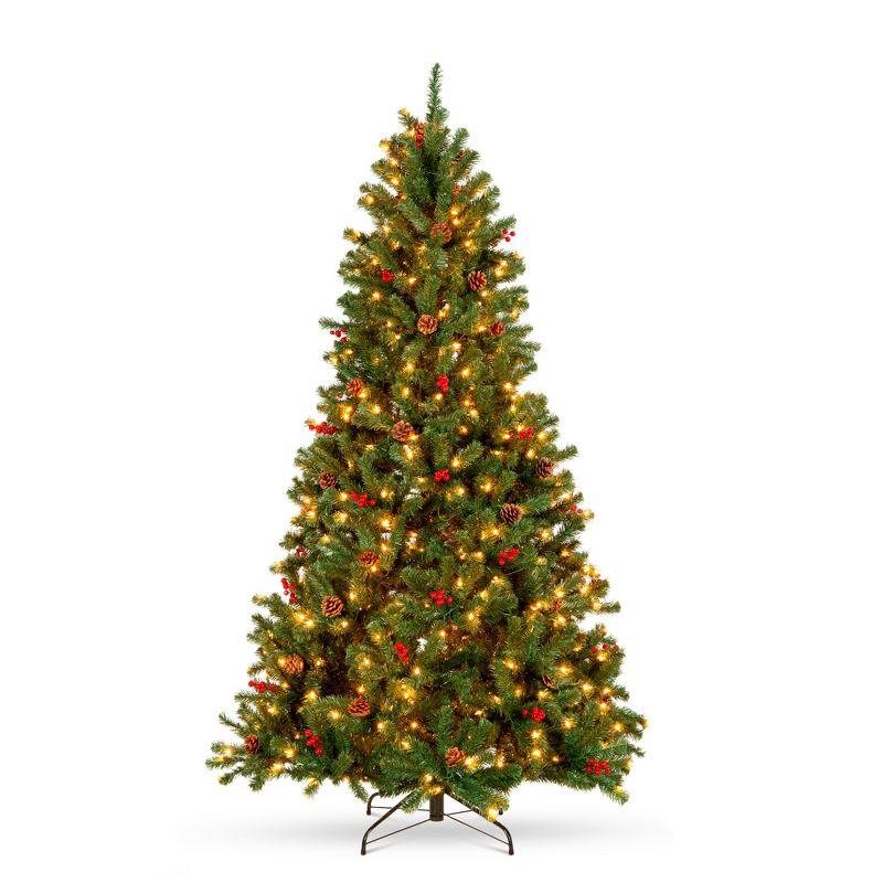 Best Choice Products 4.5ft Pre-Lit Pre-Decorated Holiday Spruce Christmas Pine Tree w/ 398 Tips, 150Lights, Metal Base