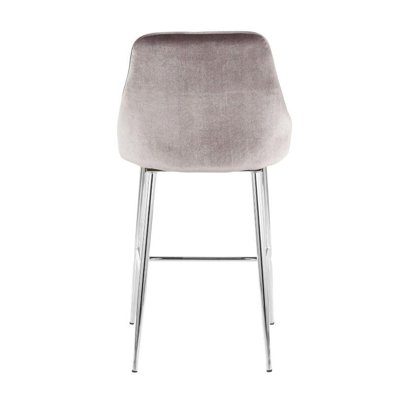 Upholstered Counter Stool with Metal Frame