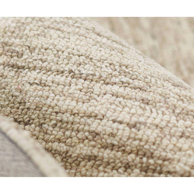 Momeni 8'x10' James Solid Handtufted Area Rug Natural: Wool, Low Pile, Rectangle, Indoor, Tufted, Vacuum Care