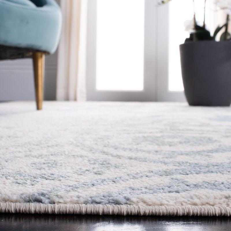 Adirondack ADR114 Machine Made Indoor Area Rug - Ivory/Blue - 6'x9' - Safavieh