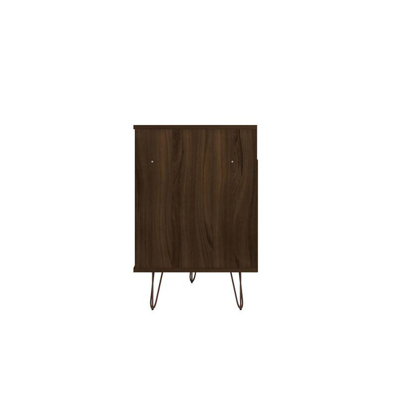 Rockefeller TV Stand for TVs up to 60" with Storage, Cable Management Brown - Manhattan Comfort
