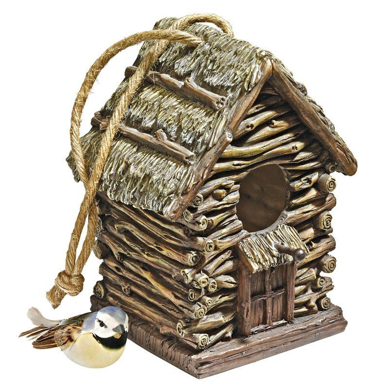 Rustic Cottage Hanging Resin Bird House