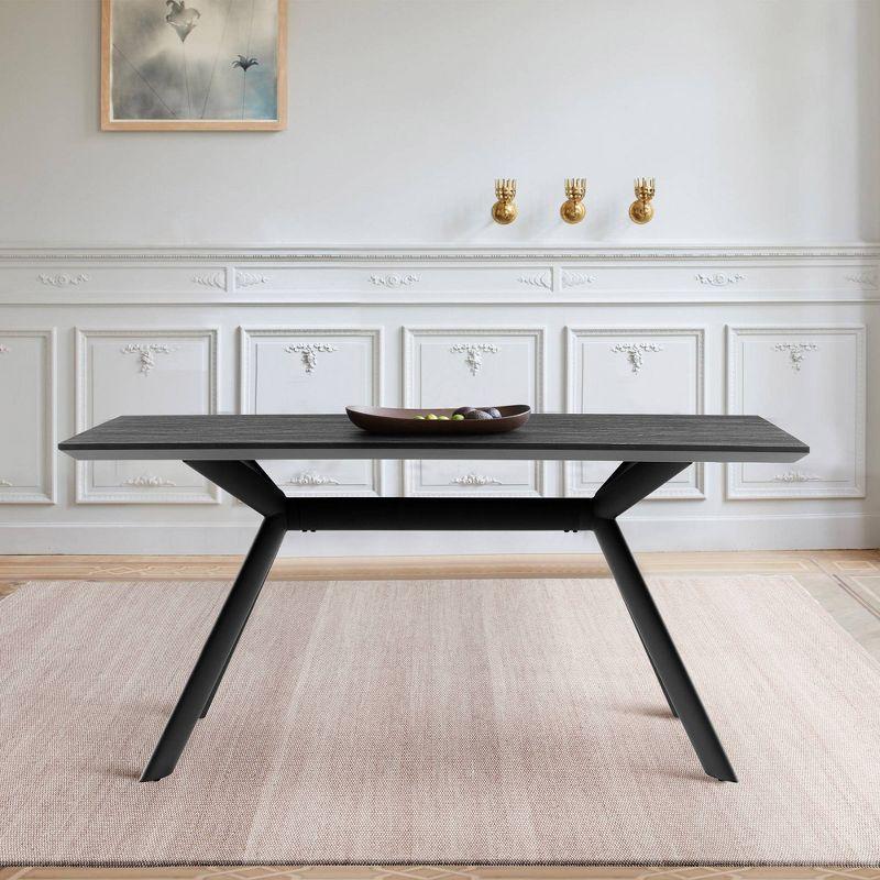 63" Rectangular Margot Top Finish Dining Table - Armen Living