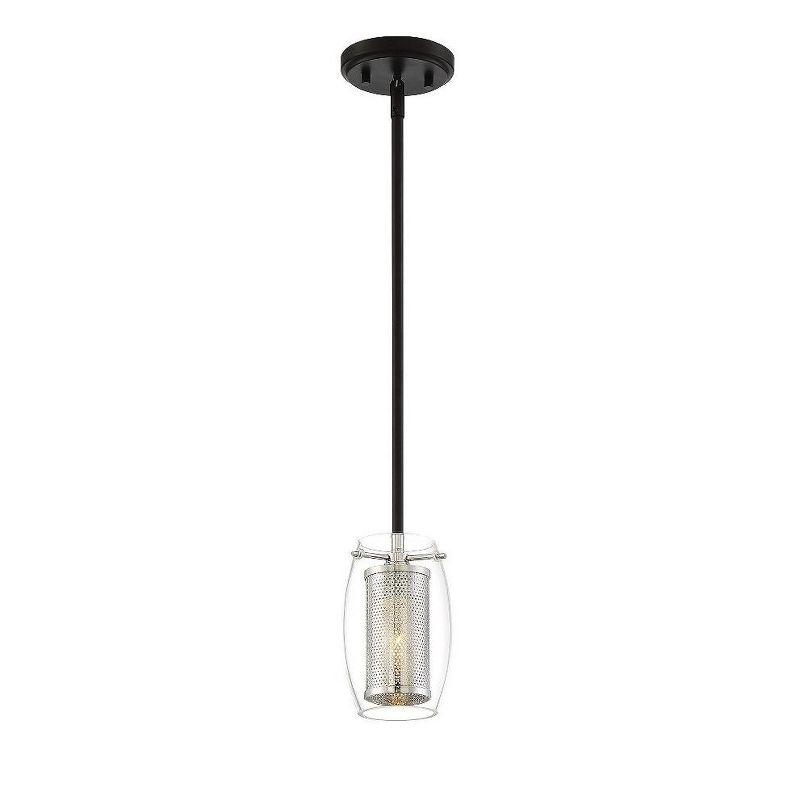 Dunbar Warm Brass and Bronze Mini Pendant Light