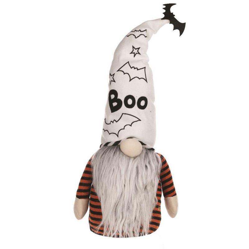 Halloween Ceramic Skeleton Gnome with Boo Hat