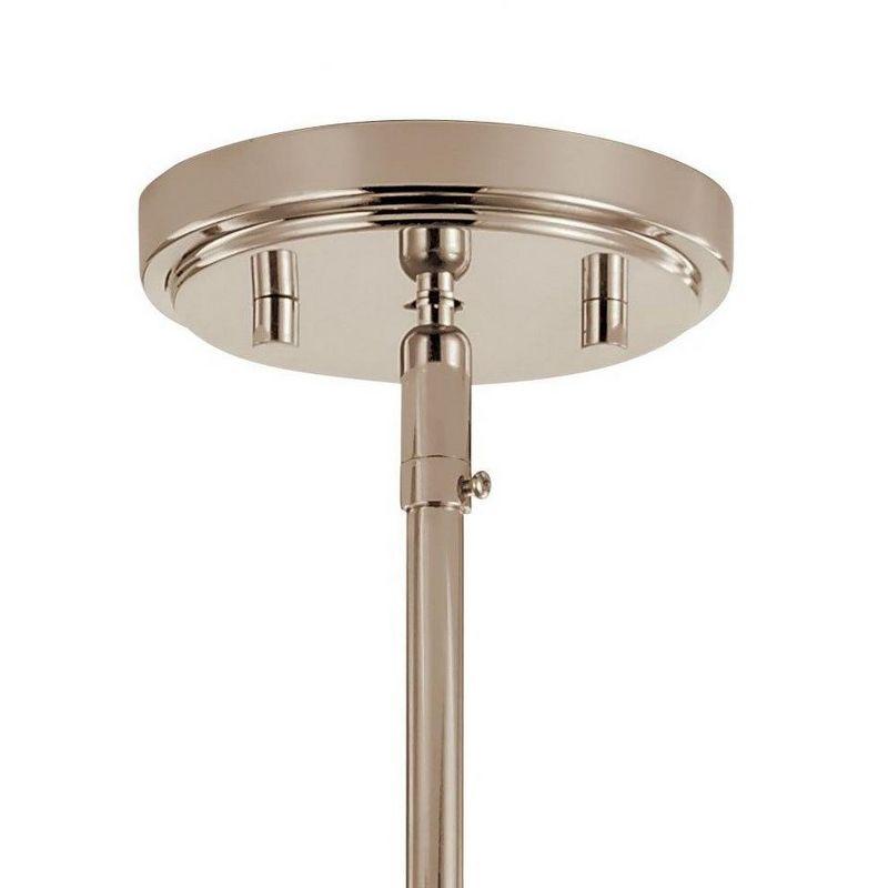 Everett™ 22.5 Inch 3 Light Round Chandelier with Clear Glass in Polished Nickel