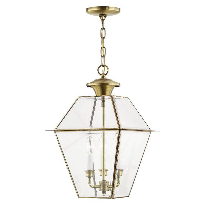 Livex Lighting Westover 3 - Light Pendant in  Antique Brass