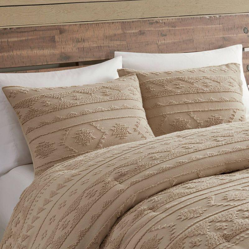 Woolrich Breckenridge Chenille Oversized Tufted Comforter Set Tan