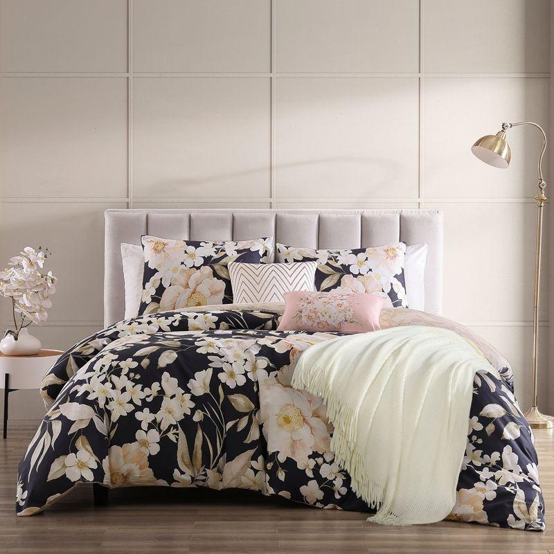 Bebejan Blossom Haven 100% Cotton Sateen 5 Piece Reversible Comforter Set