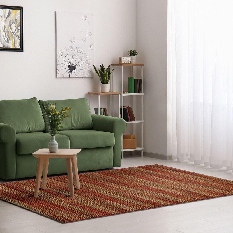 Liora Manne Marina Stripes Indoor/Outdoor Rug Saffron 3'3" x 4'11"