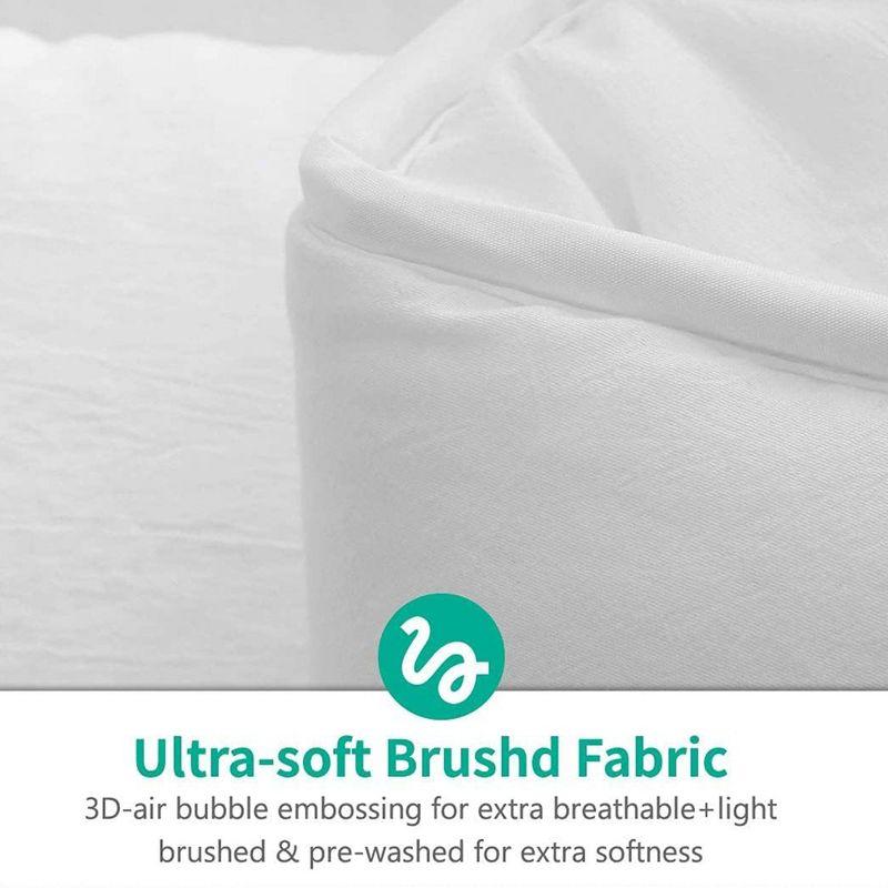 APSMILE Reversible All Season Ultra Soft Cloud Fluffy Plush Recycled Microfiber Down Alternative Full King Comforter Duvet Quilt, All White