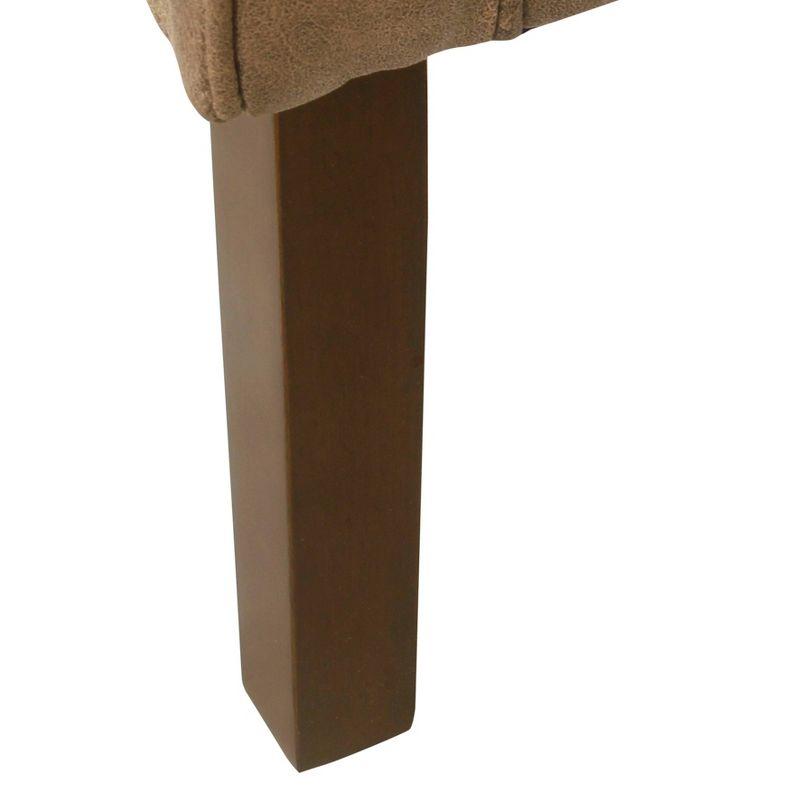 Modern Barrel Accent Chair Brown Faux Leather - HomePop: Upholstered Transitional Seating for Bedroom & Living Room