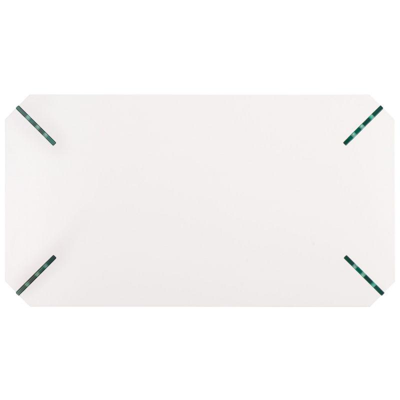 Katelyn Coffee Table - White/Clear - Safavieh