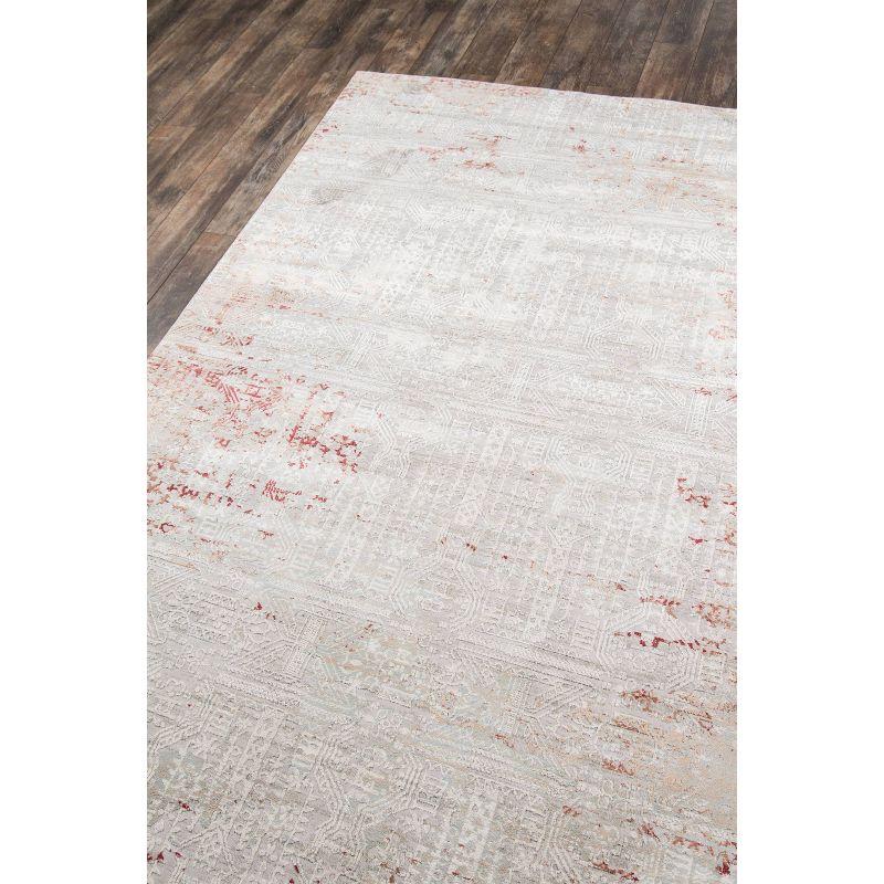 Genevieve Red and Beige Wool Runner Rug