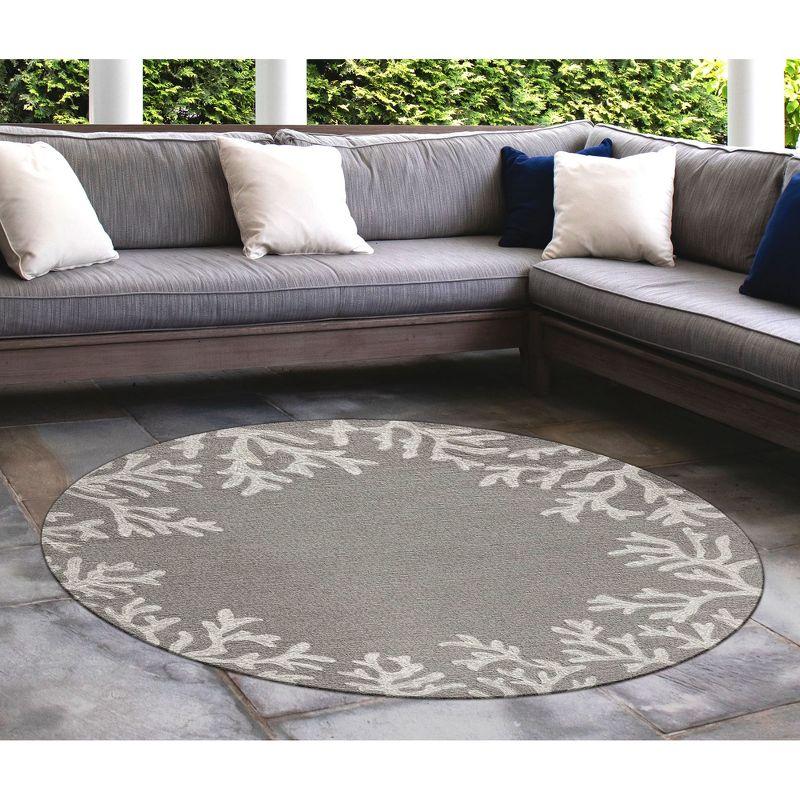 Coral Border Outdoor Rug
