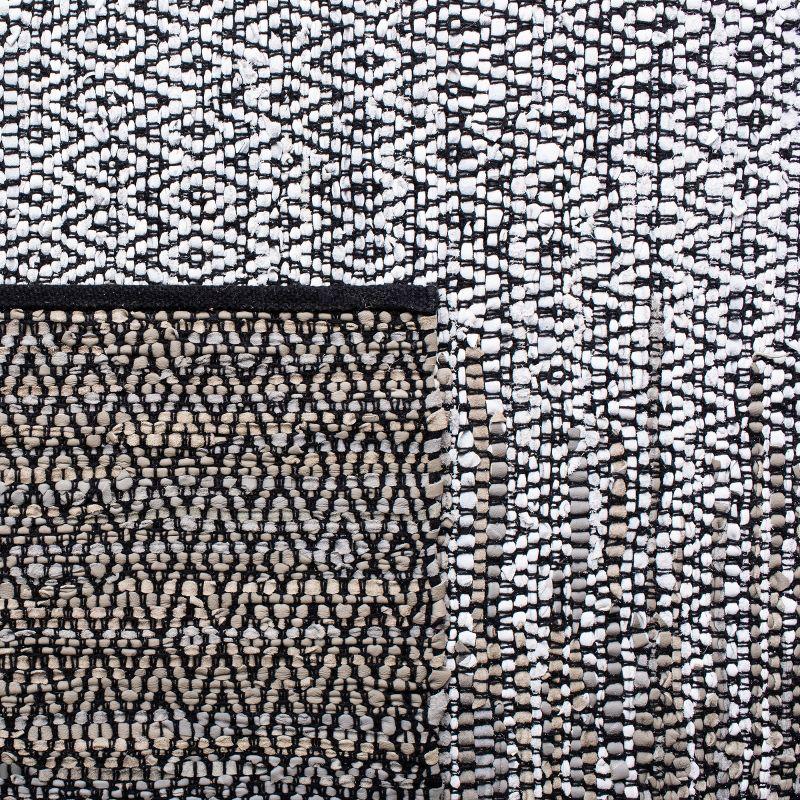 Vintage Leather VTL388 Hand Woven Indoor Accent Rug - Light Grey/Grey - 2'x3' - Safavieh