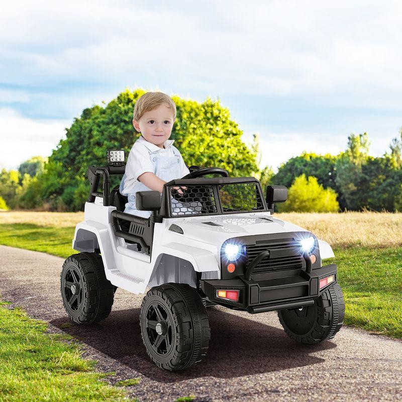 White 12V Kids Ride On SUV with Remote Control