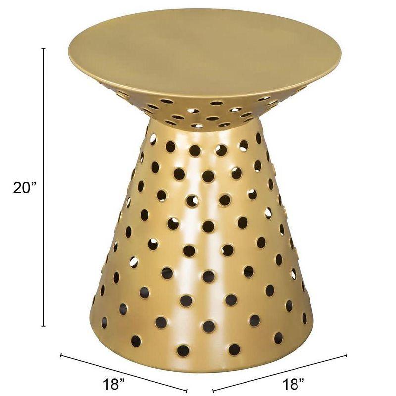 Zuo Proton Side Table Gold