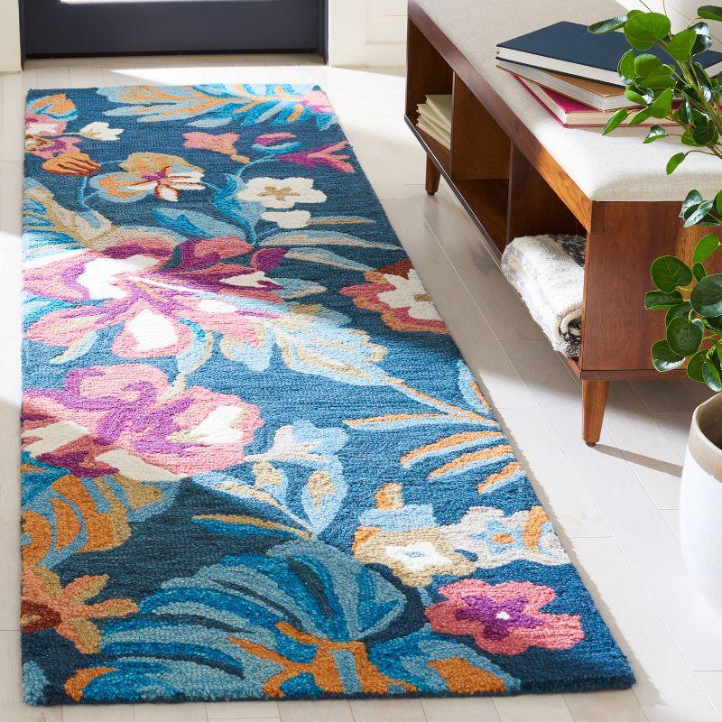 Jardin JAR152 Hand Tufted Runner Rug - Blue/Pink - 2'3"x8' - Safavieh.