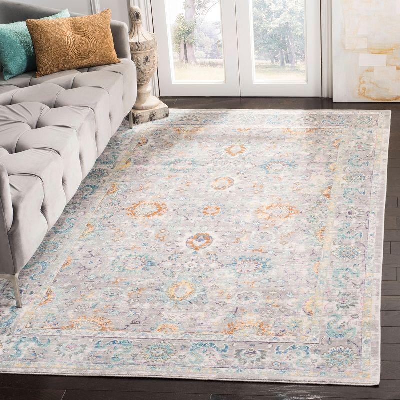 Abstract Swirls 6' x 9' Reversible Synthetic Gray Area Rug