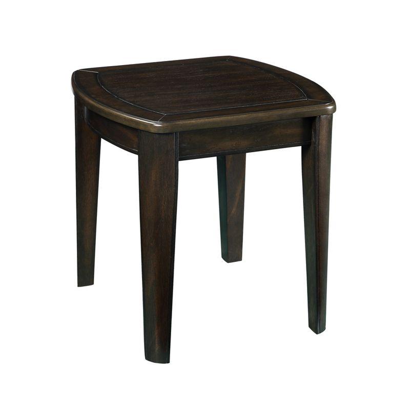 Diletta Dark Walnut Wood Square Game End Table