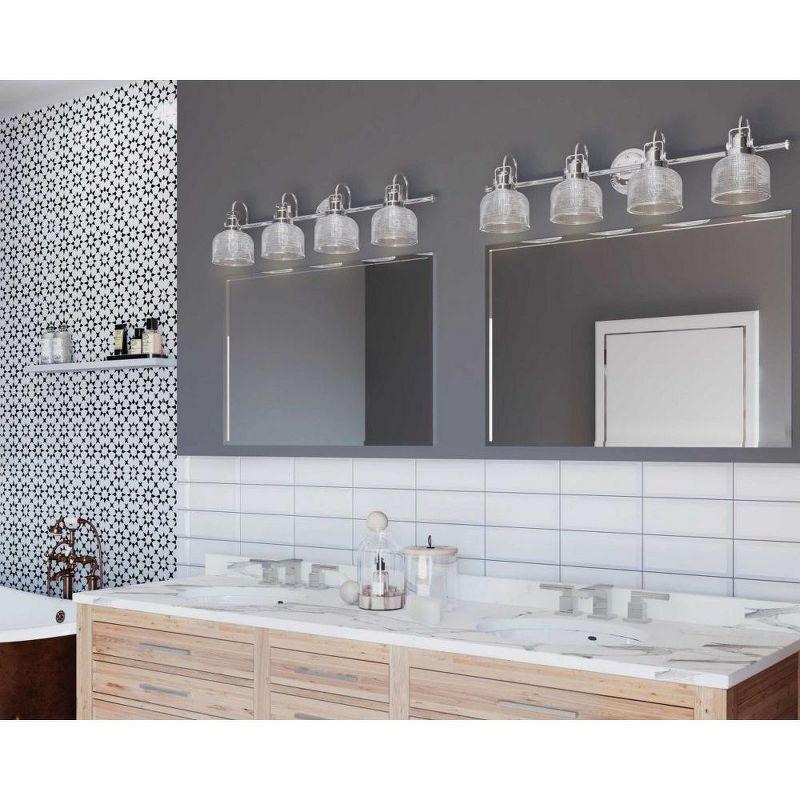 Rosser 4 Light Transparent Dimmable Vanity Light