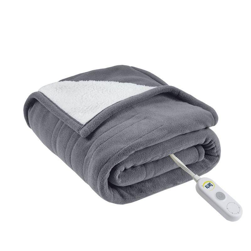 Serta Serta Fleece to Sherpa Heated Throw