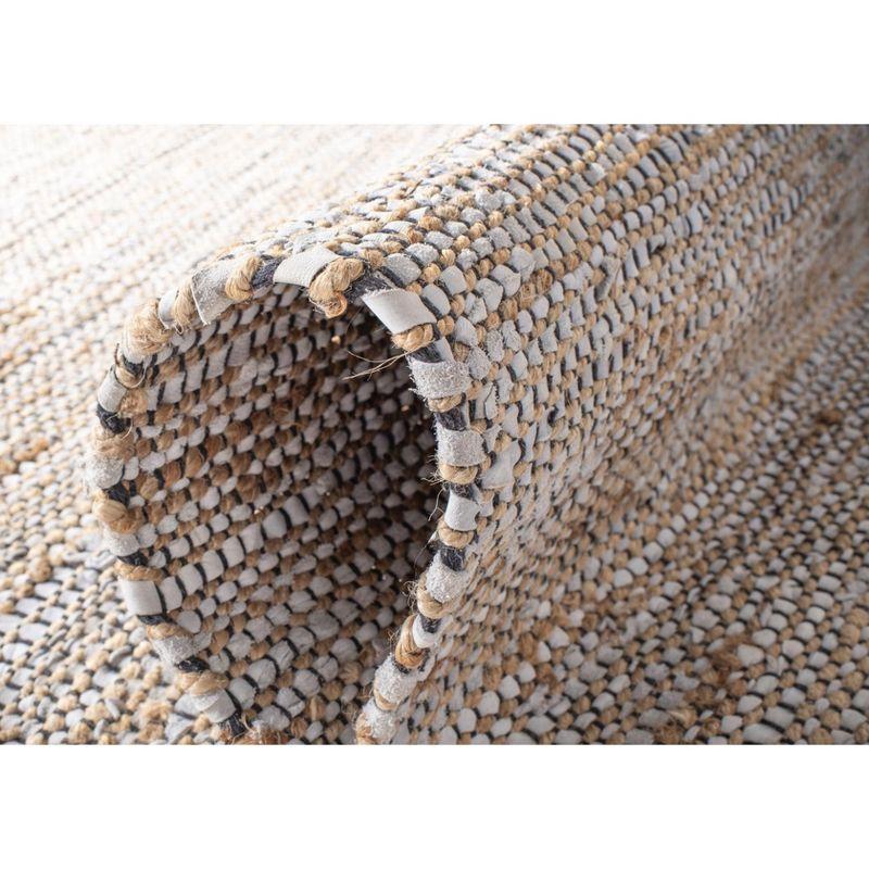 Vintage Leather VTL203 Hand Woven Indoor Area Rug - Silver - 8'x10' - Safavieh