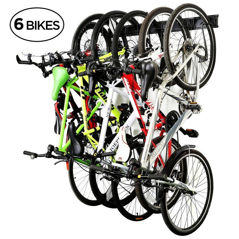 RaxGo Garage Bike Rack, 6 Bicycle Wall Mount Storage Hanger