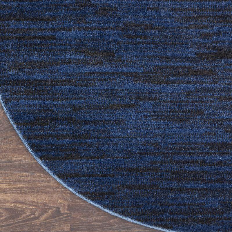 Nourison Nourison Essentials NRE01 Indoor/outdoor Area Rug - Midnight Blue 6' x 6'round