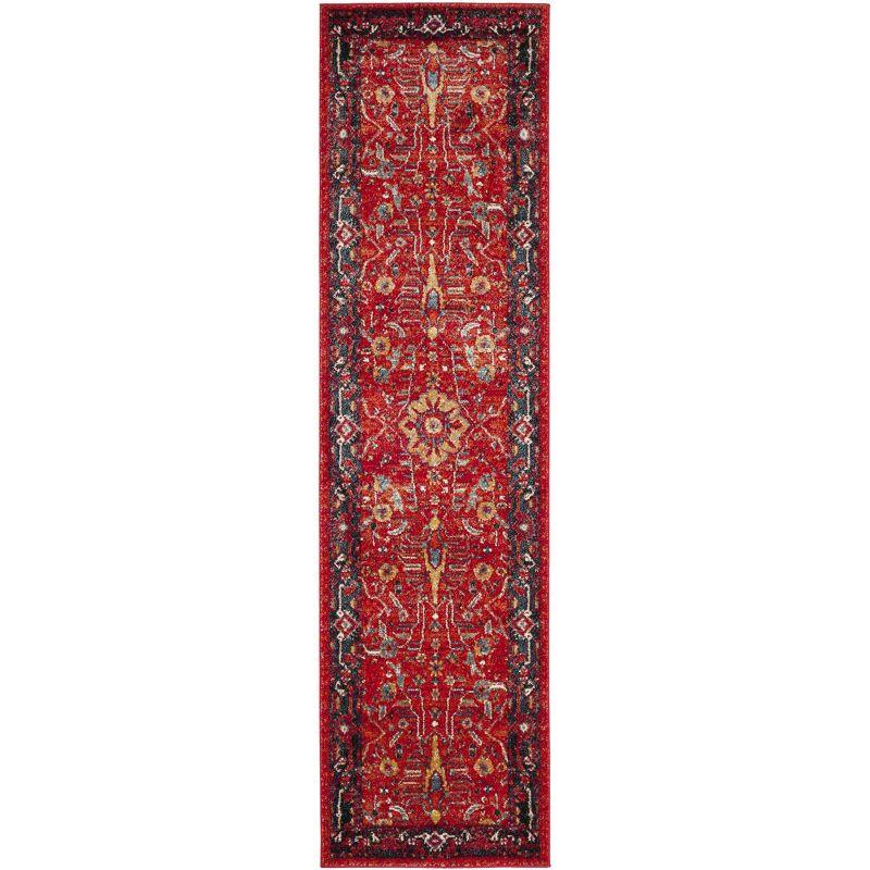 Vintage Hamadan VTH220 Power Loomed Indoor Runner Rug - Orange/Navy - 2'3"x10' - Safavieh