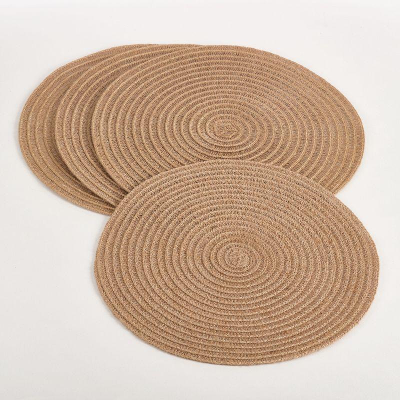 Natural Jute Round Placemats Set of 4