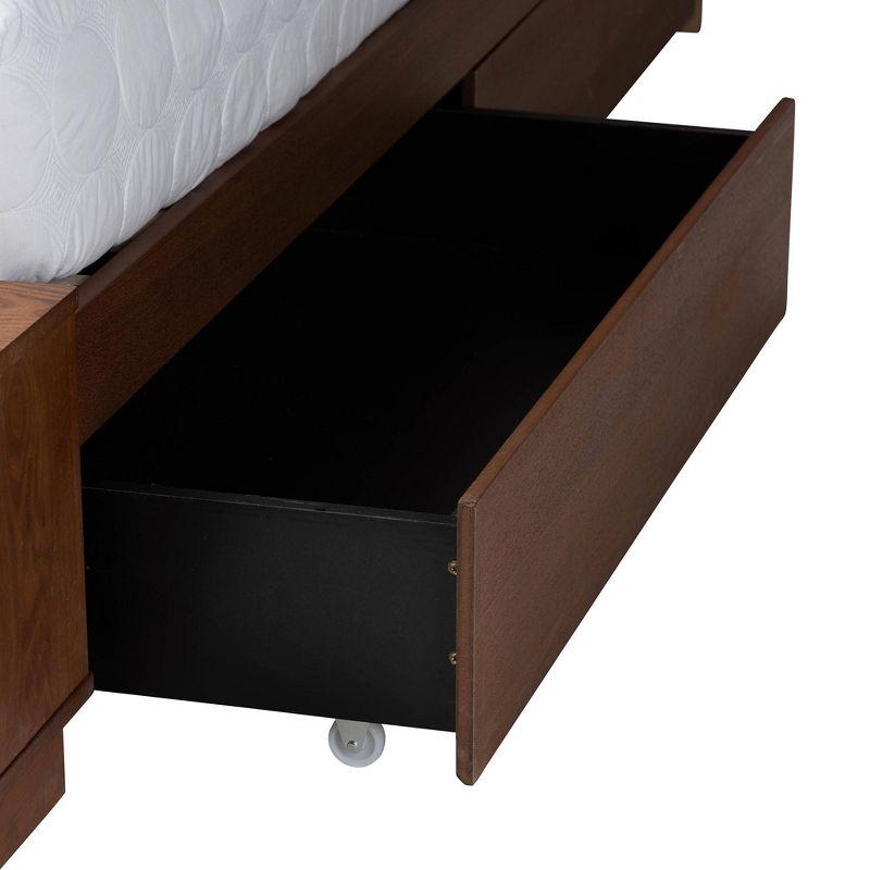 Bayou Breeze Baxton Studio Besim Mid-Century Brown Storage Bed