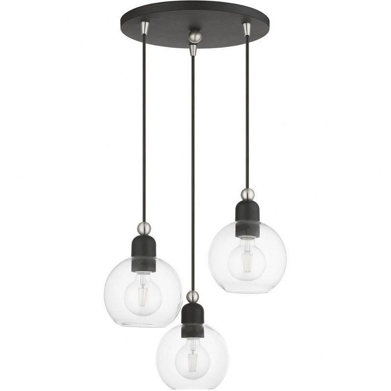 Livex Lighting Downtown 3 - Light Pendant in  Black/Brushed Nickel