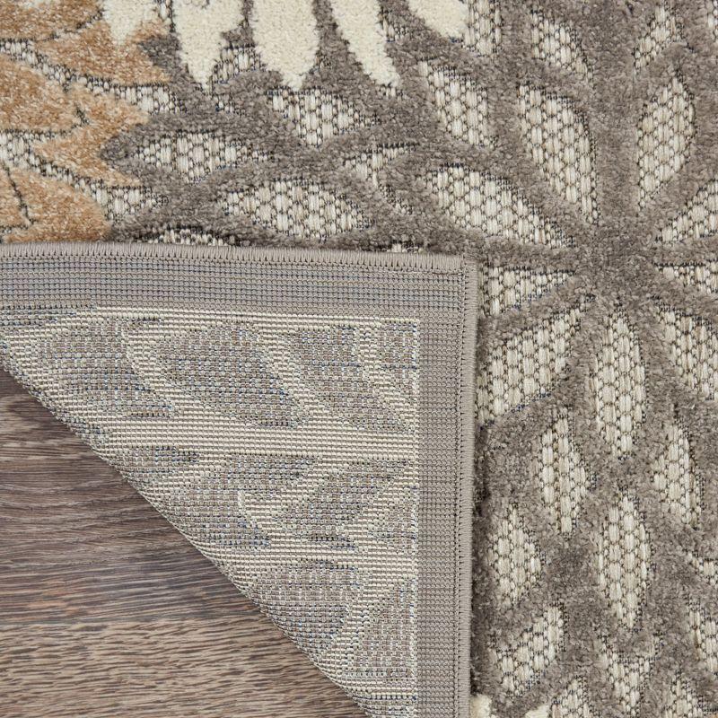 Nourison Aloha Floral 9'6" x 13' Natural Tropical Indoor/Outdoor Area Rug