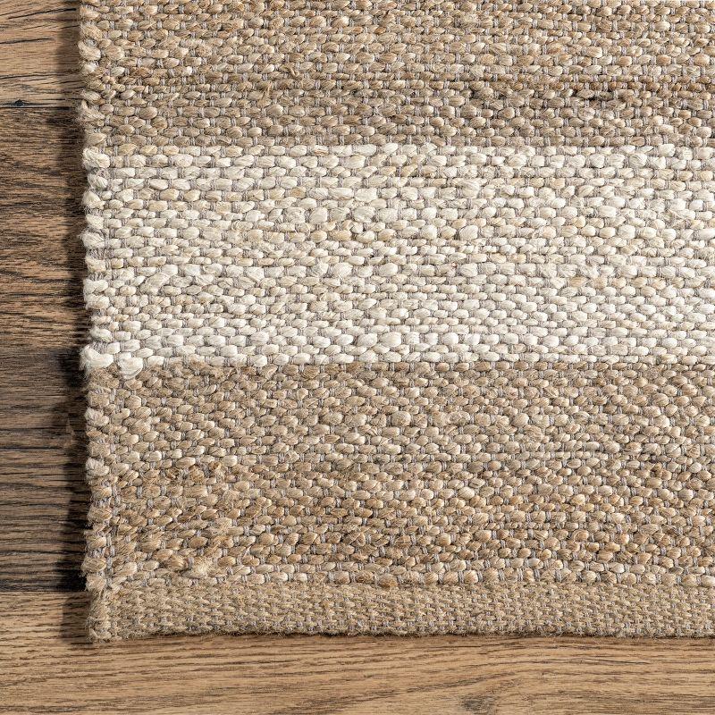 Nuloom Flatweave Alisia Stripes Jute Area Rug