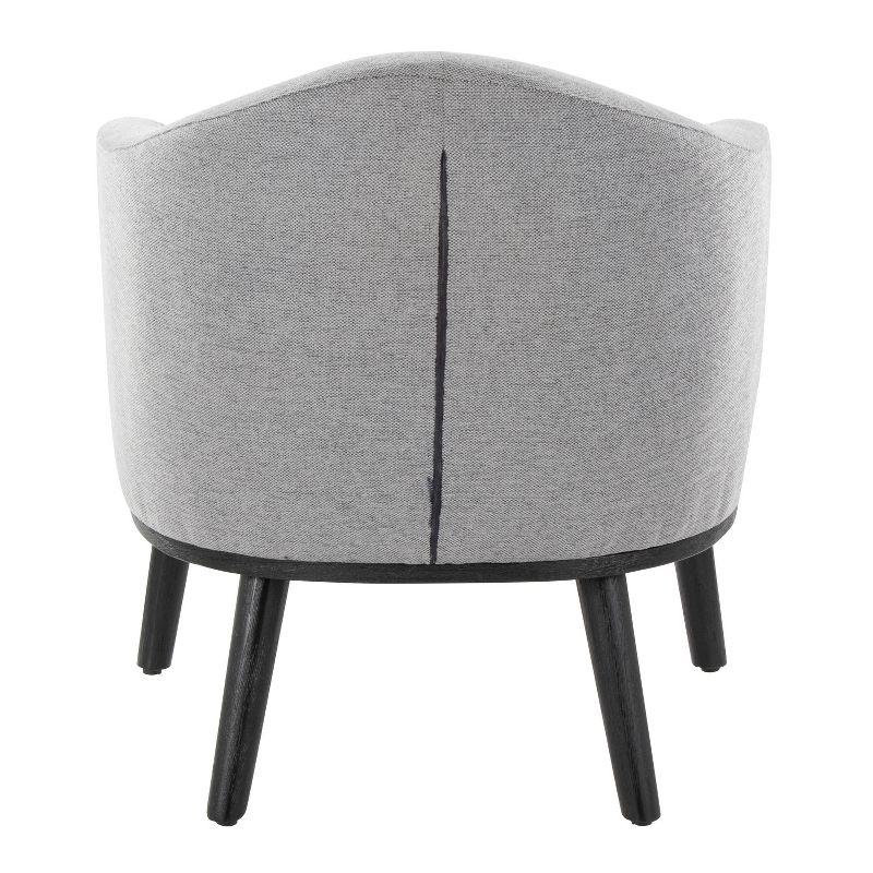 Ahoy Accent Chair Black/Gray - LumiSource: Upholstered Polyester, Wood Frame, Indoor Use, 250lb Capacity