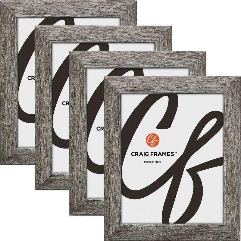 Bauhaus 8x10 inch Barnwood Gray Picture Frame, Set of 4