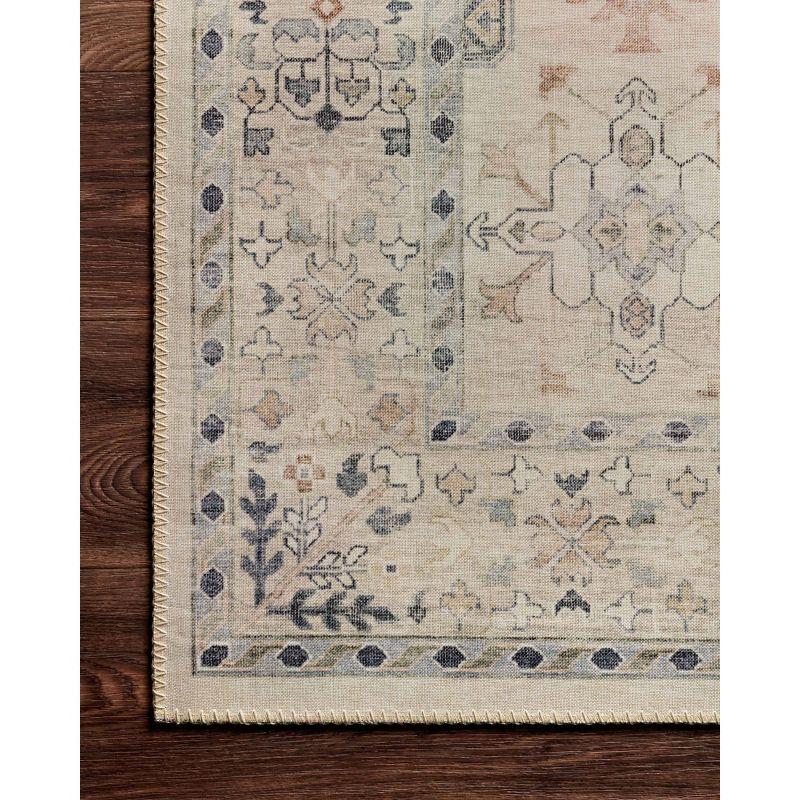 3'6"x5'6" Hathaway Rug Beige - Loloi Rugs: Traditional Medallion, Indoor Flat Pile, Polyester Canvas Backing