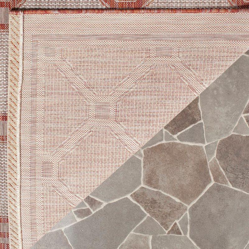 Courtyard CY8474 Power Loomed Indoor/Outdoor Accent Rug - Red/Beige - 2'x3'7" - Safavieh.
