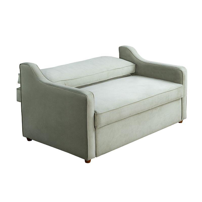 Serta Juliette 62.2'' Full Convertible Sofa w/ Velvet Upholstery