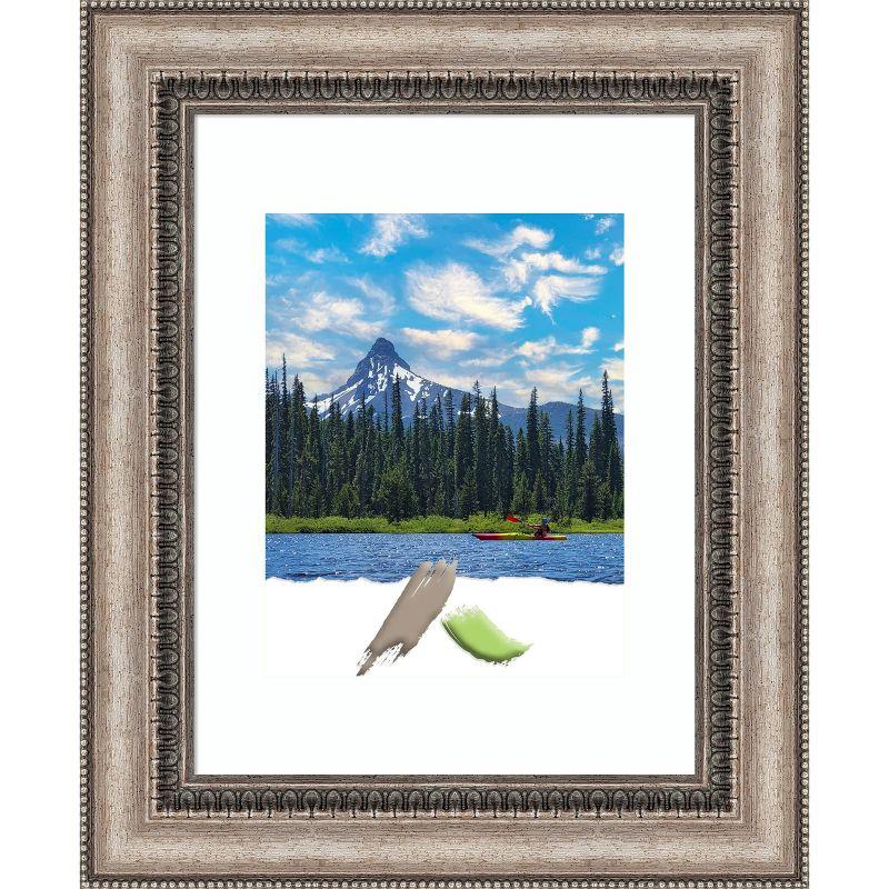 Amanti Art Lyla Ornate Silver Picture Frame Opening Size 11x14 in. (Matted To 8x10 in.)