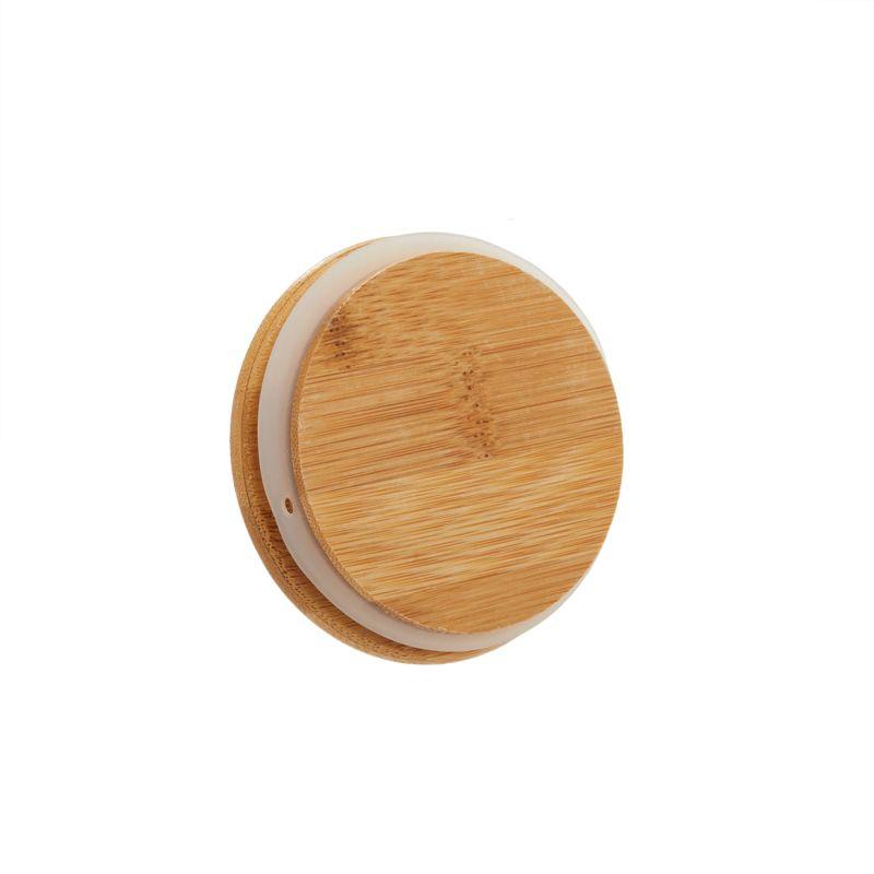 Juvale 3 Pack Glass Storage Containers with Bamboo Lids, Airtight Canisters for Pantry (32.5 oz)