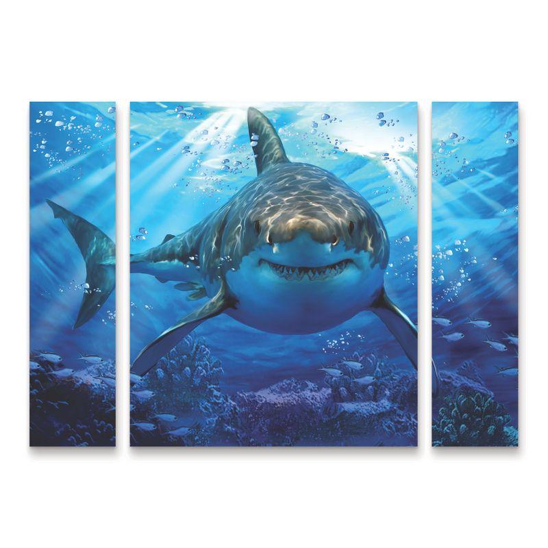 Howard Robinson 'Stalking Shark' Multi Panel Art Set Small 3 Piece