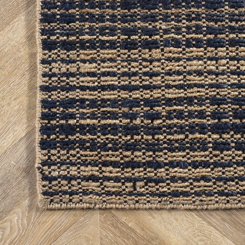 nuLOOM Danica Hand Woven Plaid Jute Area Rug