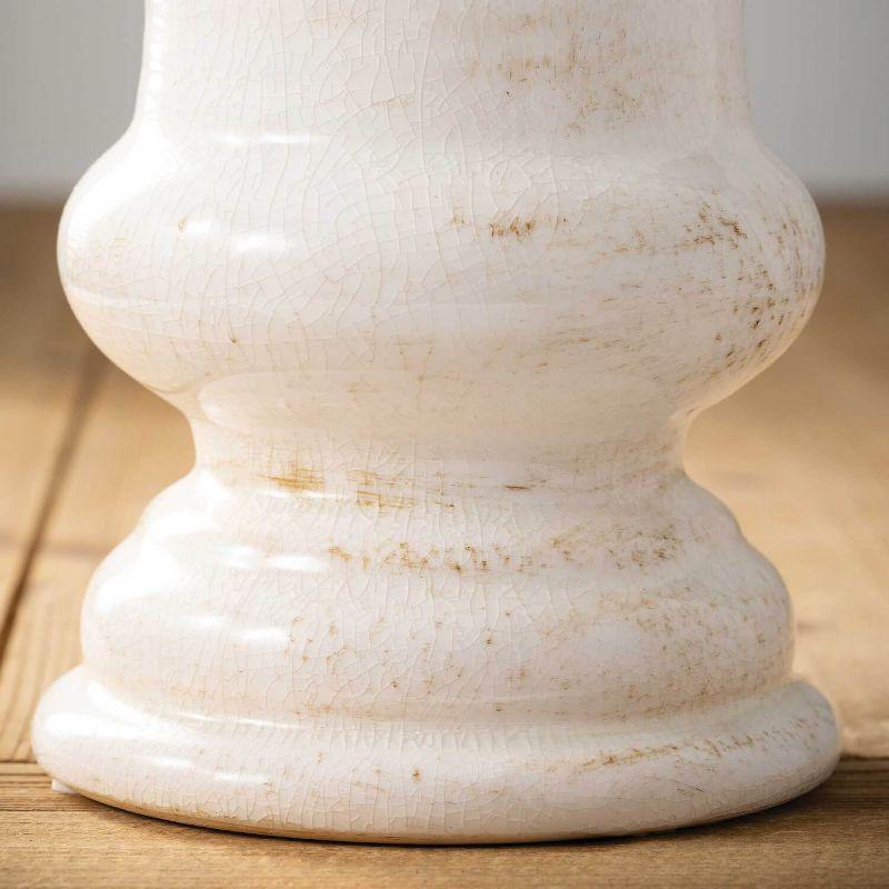 Sullivans Ceramic Urn Vase 10"H Off-White