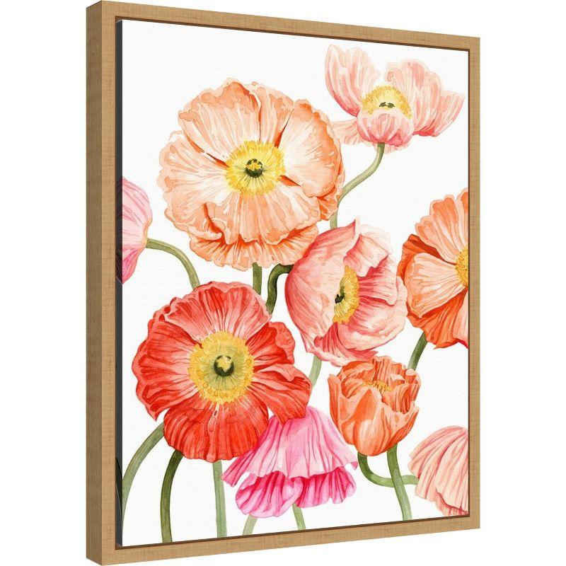 Amanti Art Bright Poppies I by Grace Popp Canvas Wall Art Print Framed 16 x 20-in.