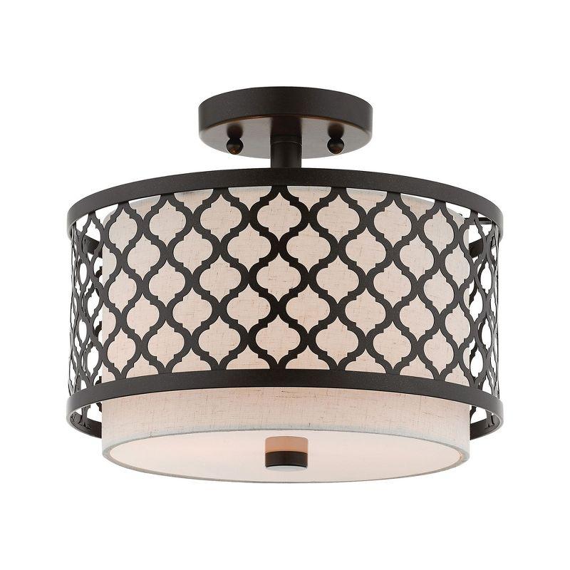Livex Lighting Arabesque 2 - Light Semi-Flush Mount in  English Bronze