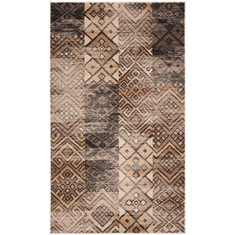 Vintage VTG121 Power Loomed Indoor Skid-Resistant Area Rug - Stone - 4'x5'7" - Safavieh